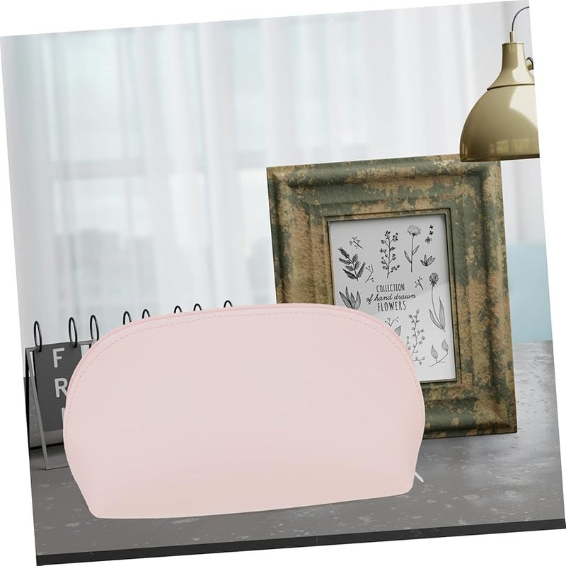 Pink Travel Beauty Bag Hanging Toiletry Pouch For Women Makeup Storage 23x6cm - Image 3